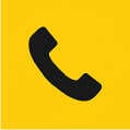picto téléphone jaune et noir picto téléphone jaune et noir