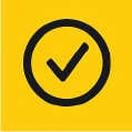 picto validation jaune et noir picto validation jaune et noir